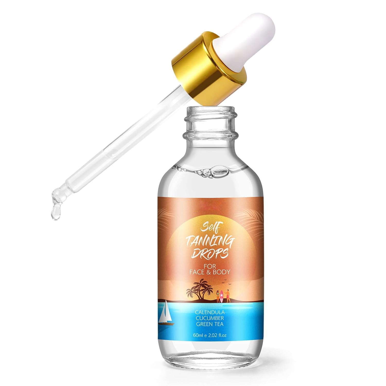 Self Tanning Drops for Face and Body, Self Tanner Drops Bronzing Drops