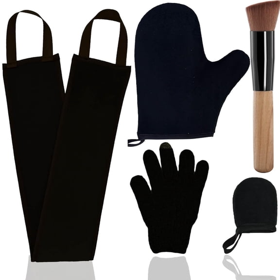 Self Tanning Mitt Applicator Kit, 5 Pcs Self Tanning Mit with Thumb and Back Lotion Applicators for Women Body Beauty