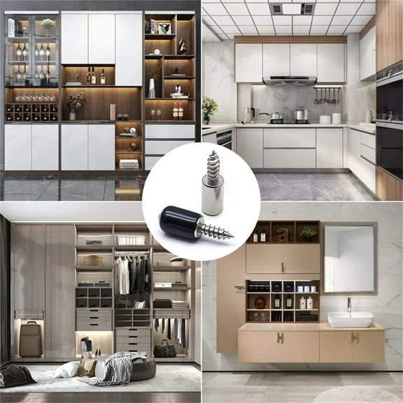 Self-Tapping Metal Cabinet Laminate Support Screws | Quick Install Fasteners for Wood Glass Furniture Shelving | 297.5mm Length | 179mm Cover Size | 5.6g | 10-Pack