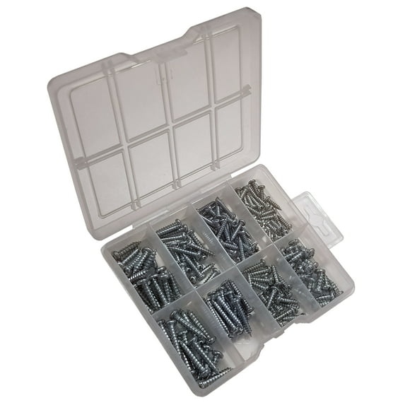 Self Tapping Screw Assortment Set, Screw Kit, Screwdriver Tool Needed, Variety of Sizes, 160 Pieces
