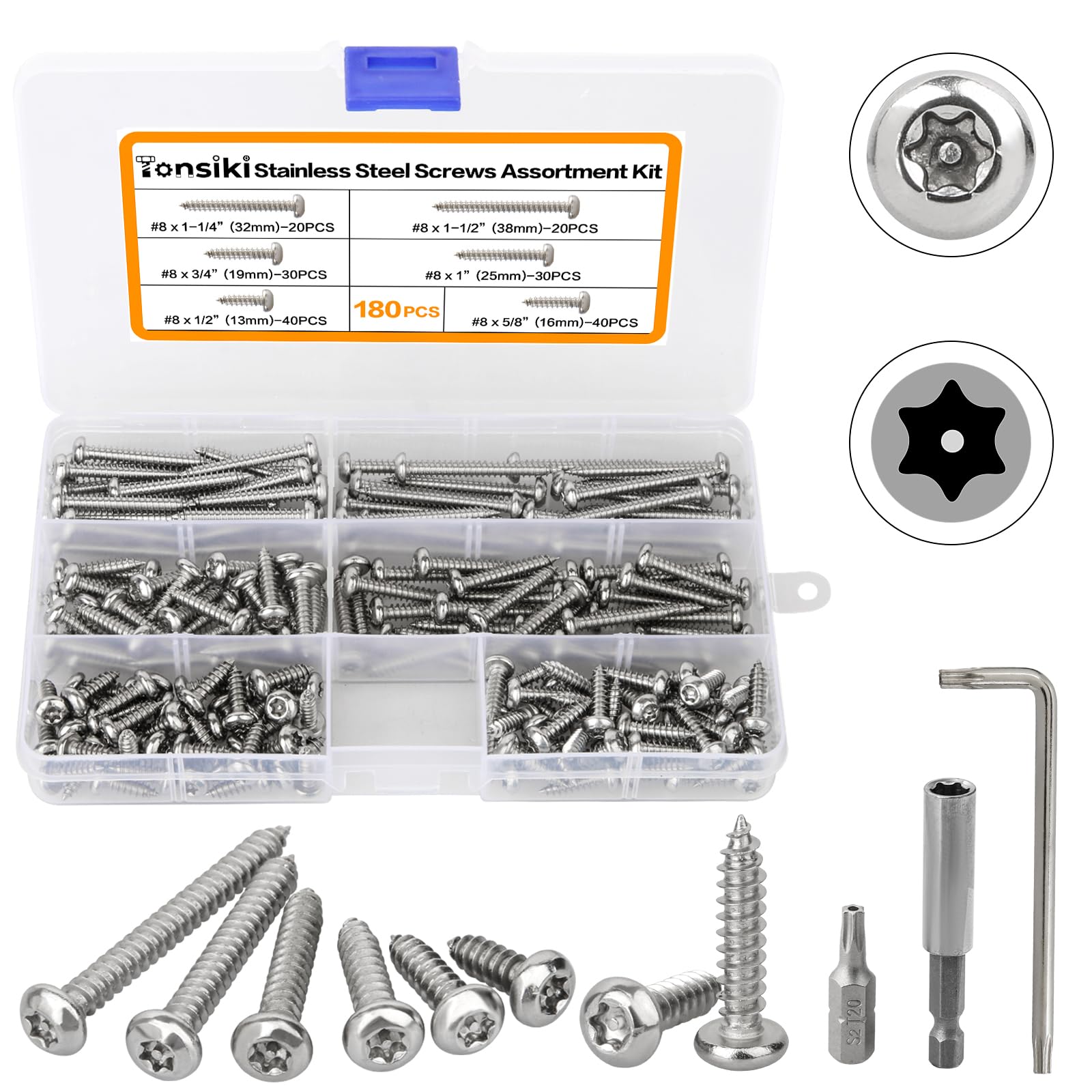 100-Piece M2 X 6mm Stainless Steel Machine Screws - Phillips Round Head, Metric Assortment