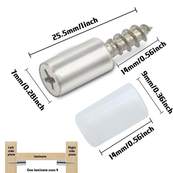 Self-Tapping Screws Cabinet Laminate Support, Shelf Pins With Non-Slip Sleeve 50Pcs Smile Home