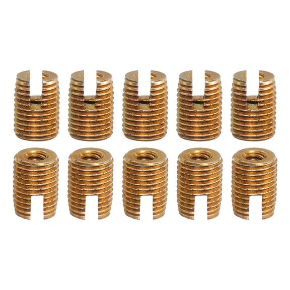 Self Tapping Threaded Inserts, 15Pack Inner M2 M4.5x6 Carbon Steel Nuts