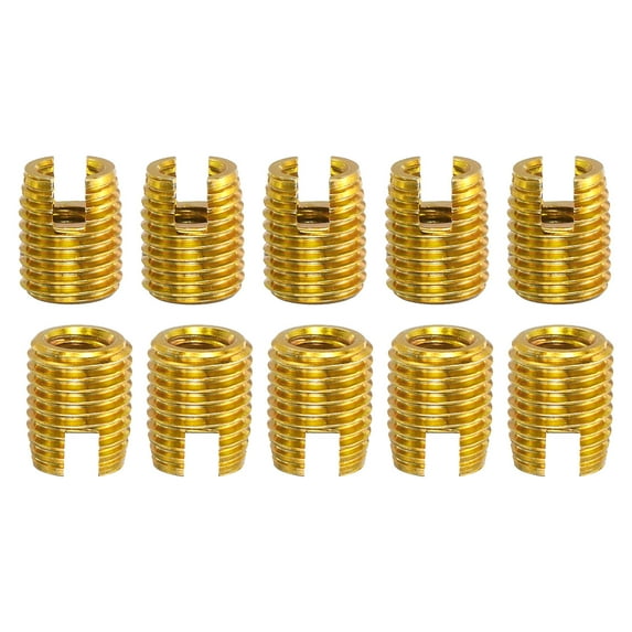 Self Tapping Threaded Inserts, 15Pack Inner M4 M6.5x8 Carbon Steel Nuts