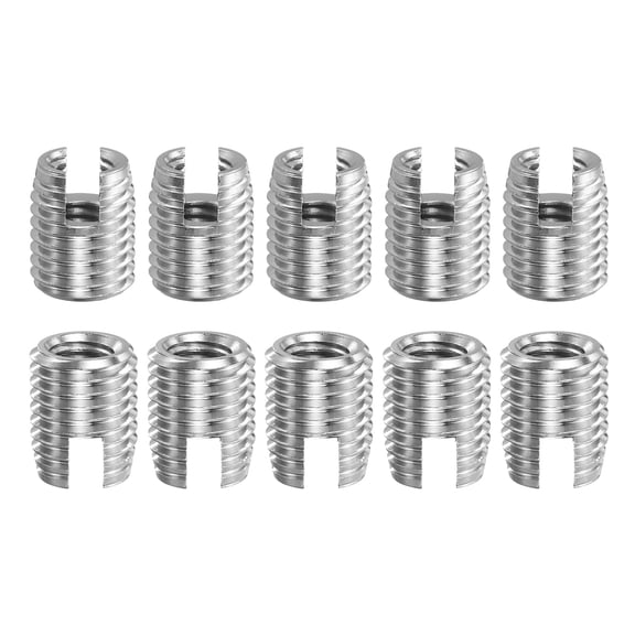 Self Tapping Threaded Inserts, 15Pack Inner M5 M8x10 303 Stainless Steel Nuts