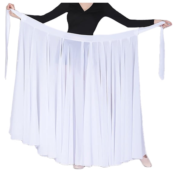 Self Tie Up Sheer Chiffon Long Flowy Dance Skirts Ladies Dance Photography Dancewear