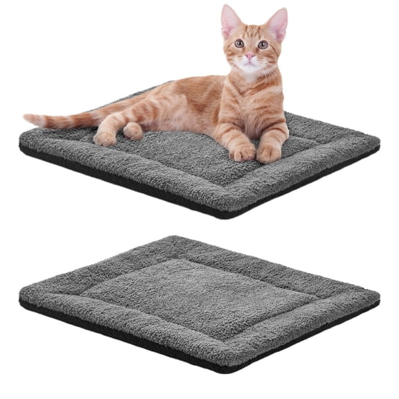 Self-Warming Cat Bed Pad, Reversible Heating Mat for Indoor Pet Beds & Furniture, Machine Washable Thermal Cuddle Blanket for Cats Dogs, Small/Medium/Large, Yin-09