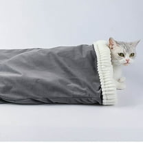 Self Warming Cat Bed Sleeping Bag, Cozy Soft Pet Mat with 360° Wrap Design, Washable Pet Snuggle Sack for Cats Kittens and Small Dogs, Indoor Winter Shelter, 65*45CM