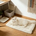 thumbnail image 1 of Self Warming Cat Bed, Small Self Heating Dog Crate Pad, Thermal Extra Warm Puppy Mat Indoor, Non-Slip & Washable, Not Electric, 24"x 18" White, 1 of 5