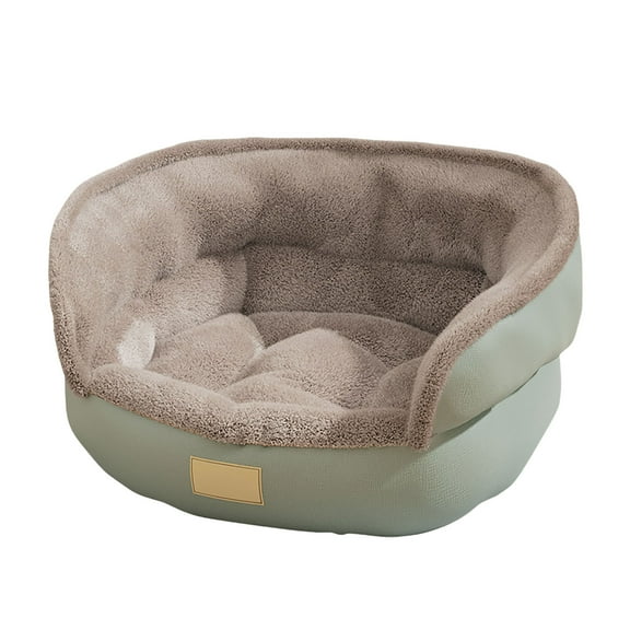 Self Warming Cat Bed for Indoor Cats, Round Washable Pet Bed for Puppy and Kitten with Slip-Resistant Bottom, 19.7 Inch Cozy Small Dog Bed for Pets