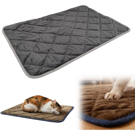 Self Warming Dog Bed,Thermal Reflection Pad for Dogs & Cats, 2026 5-Layer Self-Warming Non-Electric Pet Mat, Washable Anti-Slip Thermal Bed Pad for Joint Heat Retention (Gray, 18.9 × 27.6 in)DSF