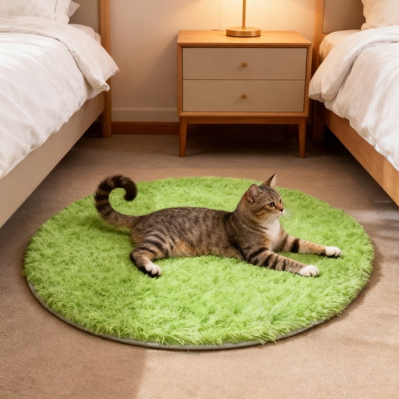 Self-Warming Heated Mat for Pets 40x40cm, Soft Winter Carpet Pad – Non-Electric Crate Warmer for Cats and Dogs, Indoor Floor Cushion for Cold Weather Comfort