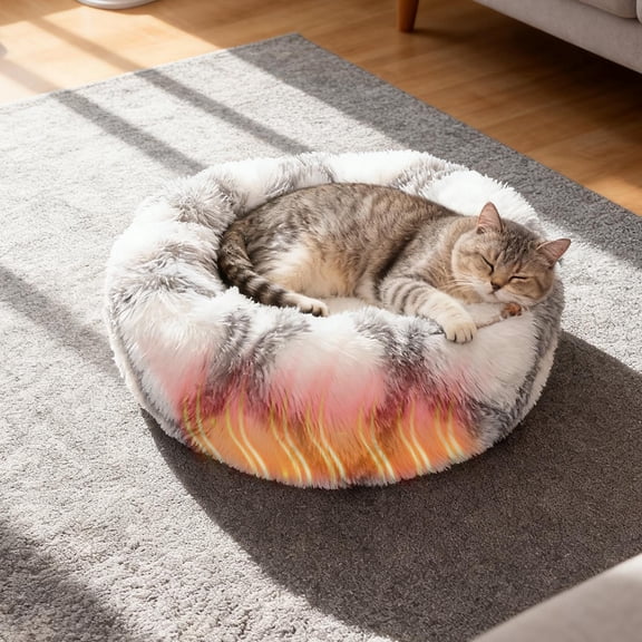 Self Warming Heated Pet Bed Indoor Adjustable Thermostat Comfort Mat For Cozy Cats And Dogs