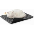 thumbnail image 1 of Self-Warming Pet Bed Mat with Faux Fur - Thermal Reflective Heating Pad for Dogs & Cats, Machine Washable, Non-Slip Base for Crates, Beds & Outdoor Houses (Gray, M) P, 1 of 7