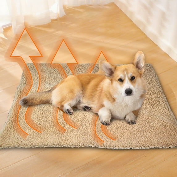 Self-Warming Pet Bed Mat for Cats & Dogs - Reversible Thermal Cushion, Removable Washable, Indoor/Outdoor Energy-Saving Heat Pad (4 Styles)