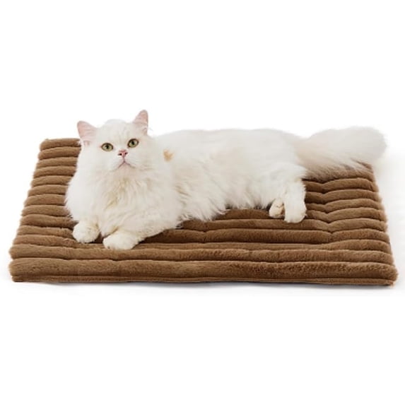 Self-Warming Pet Mat, Cozy Flannel Pet Bed with Non-Slip Base, Washable Indoor & Outdoor Crate Pad for Cats & Dogs