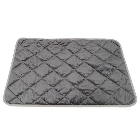 Self-Warming Pet Mat for Dogs & Cats - 5-Layer Thermal Reflective Dog Bed, Non-Electric Cozy & Washable Pad for Indoor/Outdoor Use, Non-Slip & Easy Clean (Grey, s:15.7x19.7in)-dh
