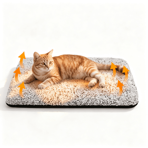 Self Warming Pet Mat Self Heating Cat Dog Bed Thermal Pet Pad Washable Non Slip Non Electric Pet Bed with Removable Cover for Indoor Cats Small Medium Large Dogs