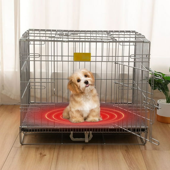 Self Warming Pet Mat, Thermal Heated Pet Bed for Cats Dogs, Non-Slip Washable Indoor Outdoor Winter Warm Pad with Soft Polyester Fabric, Gray