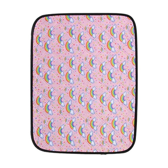 Self-Warming Pet Mat for Cats and Dogs 11.8x15.7 Inch Thermal Reflective Pad Non-Slip Base Indoor Outdoor Washable Rainbow Design Washable pet pad