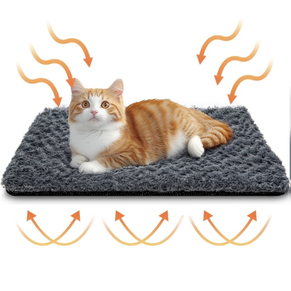 Self-Warming Pet Pad Blanket, Electric-Free Thermal Bed Mat, Anti-Slip for Cats Dogs Winter Warmth Mat Heat Reflecting Core Pad
