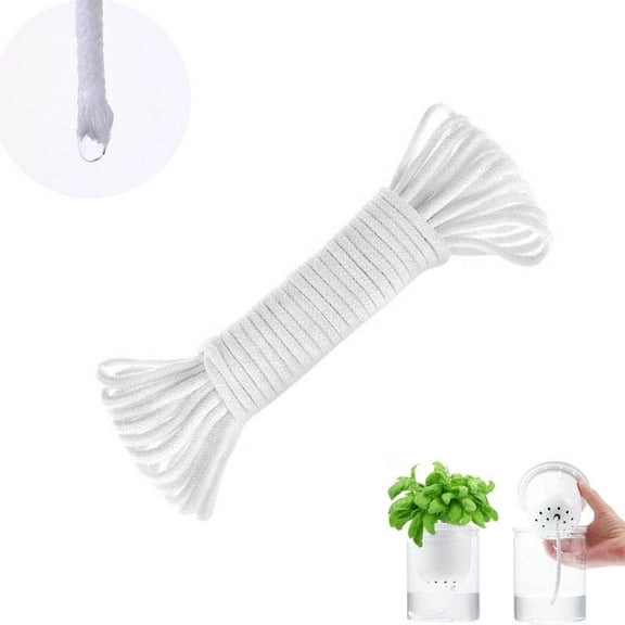 Self Watering Capillary Wick Cord, DIY Hydroponic Automatic Watering Rope for Plants, Washable Reusable Nylon Wick Cord for Potted African Violets, Vacation Self Watering System Device