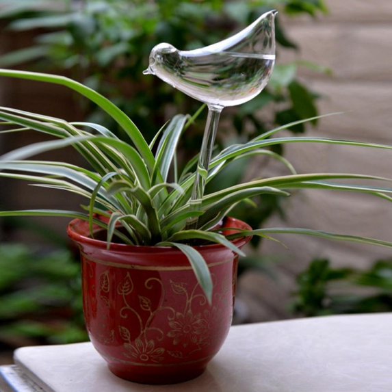 Self Watering Device Clear Glass Automatic Drip Irrigation Indoor Outdoor Flower Pot Waterer Tool