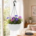 thumbnail image 1 of Self-Watering Hanging Planter, 18.9in Plastic Suspended Flower Pot with Drainage Layer for Succulents and Pothos, 1 of 7
