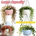 thumbnail image 1 of Self Watering Hanging Planter, Indoor Outdoor Plant Pot with Basket _ White, 1 of 6
