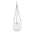 thumbnail image 1 of Self Watering Hanging Planter Pot Indoor Outdoor Hanging Flower Pot Basket with Water Storage Plastic Plant Pot with Chain for Garden Balcony Home Office Windowsill Plant Decor Gardening Use, Clear, 1 of 3