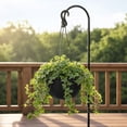 thumbnail image 1 of Self Watering Hanging Planter Pot Plastic Suspended Flower Basket with Drainage System Metal Chain Indoor Outdoor Hanging Plant Pot for Succulents Pothos Home Garden Decor, 1 of 7