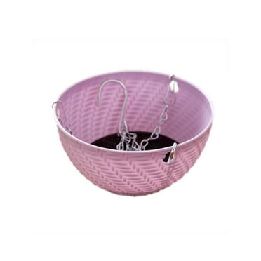 Self-Watering Hanging Planters, Garden Flower Plant Pot Container, Hanging Basket Planter with Drainer and Chain for Indoor Outdoor Use