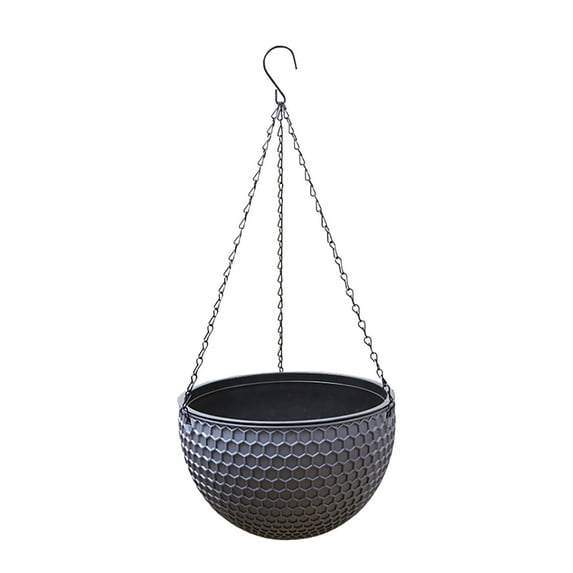 Self-Watering Hanging Planters, Garden Flower Pot Container, Hanging Honeycomb Planter Pot with Drainer and Chain for Indoor Outdoor Hanging Pot