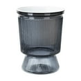 thumbnail image 1 of Self-Watering Hydroponic Vessel, Transparent Imitation Glass Vase, Plastic Self-Watering Flower Pot for Bamboo & Rose, Living Room Decor - 5.1", 1 of 6