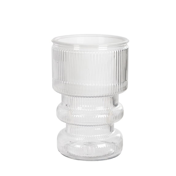 Self Watering,Plant Pots Indoor,Self Watering Planters,Self Watering Pots for Indoor Plants, African Violet Pots with Wick Rope, Fluted Round Planter, Room Home Decor(Clear)