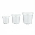 thumbnail image 1 of Self-Watering Planter Pots, Clear Visualized Plastic Flower Pots with Trays and Drainage for Home Gardening and Indoor Decoration 5pc Set for Lazy Flower Planting., 1 of 5