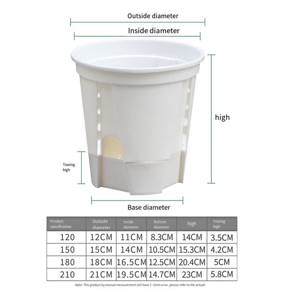 Self-Watering Plastic Garden Pots - 10 Pack with Drainage & Modern Design! 150A Smile Home