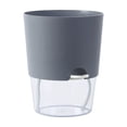 thumbnail image 1 of Self Watering Pots for Indoor Plants, 6 Inch Self Watering Planter for Orchid African Violet, Small Clear Flower Pots with Drainage Holes for Home Office, 1 of 5