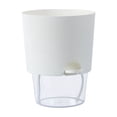 thumbnail image 1 of Self Watering Pots for Indoor Plants, 6 Inch Self Watering Planter for Orchid African Violet, Small Clear Flower Pots with Drainage Holes for Home Office, 1 of 7