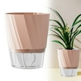 thumbnail image 1 of Self Watering Pots for Indoor Plants, Plastic Self Watering Plant Pots, Modern Decorative Planter, Pink Plant Pots with Absorbent Rope, 1Pcs Automatic Water Absorption Planters, 1 of 9