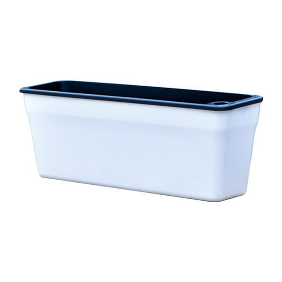 Self Watering Rectangular Planter Plastic Flower Pot Box for Vegetables Herbs Succulents, Modern Indoor Window Box Garden Decoration Plant Container