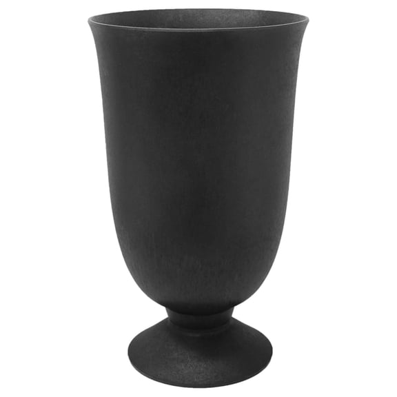 Self-Watering Urn Planter, 14" x 23", Black - Indoor/Outdoor Planting Containers - Gardening Decor Accessories