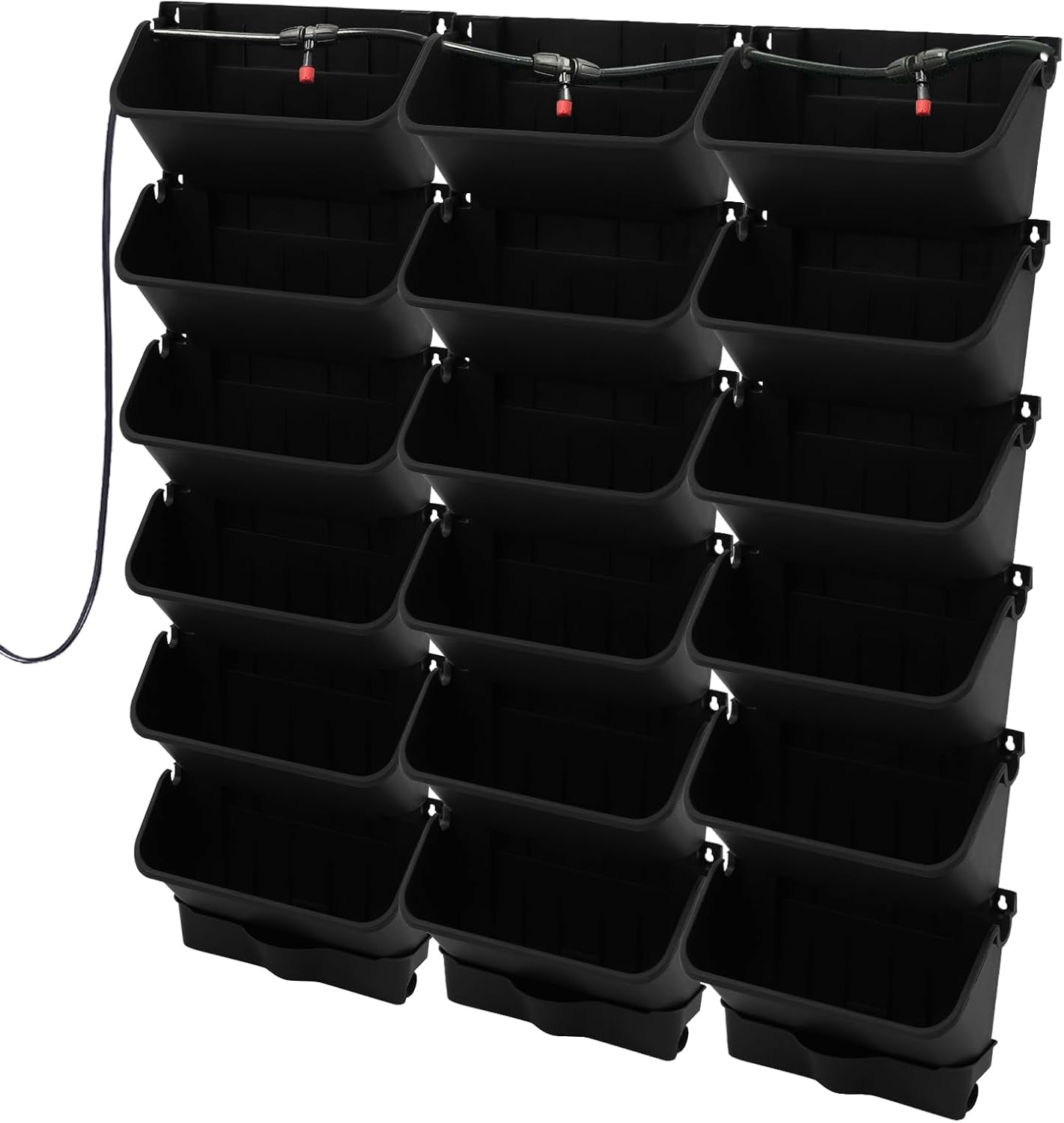 View of Self Watering Wall Planter with 18 Pots, Wall Planters for Indoor ...