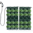 thumbnail image 1 of Self Watering Wall Planter with 36 Pots, Wall Planters for Indoor Plants, Vertical Garden Planter, Wall Mounted Plastic Plant Grow Pots for Fruits Vegetables Flowers Herbs (Green), 1 of 18