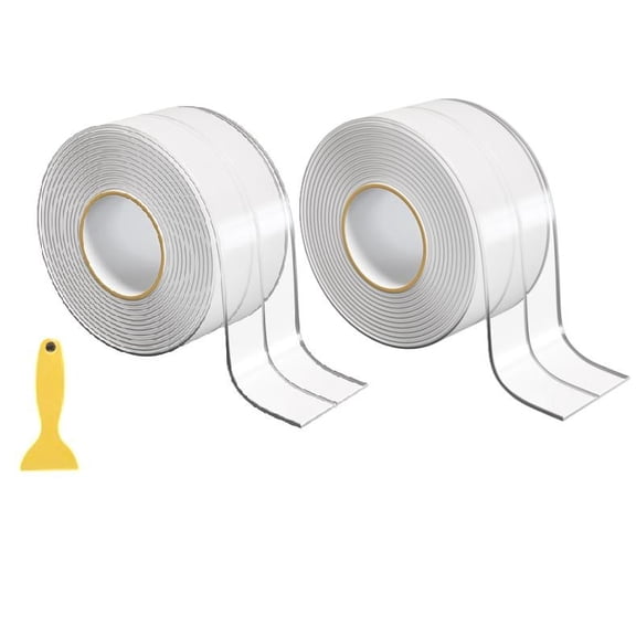 Self- White PVC Baseboard Trim - 7m Flexible Wall Molding for Kitchen &