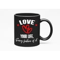 thumbnail image 1 of Self-Worth or Self-Love Quotes, Black 11oz Ceramic Mug, 1 of 5