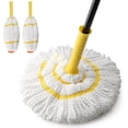 thumbnail image 1 of Self-Wringing Microfiber Twist Mop with Extra Refill, 57" Long Handle Floor Mop for Hardwood and Tile Cleaning, Easy Wringing Commercial and Household Use, 1 Handle & 2 Mop Heads, 1 of 9