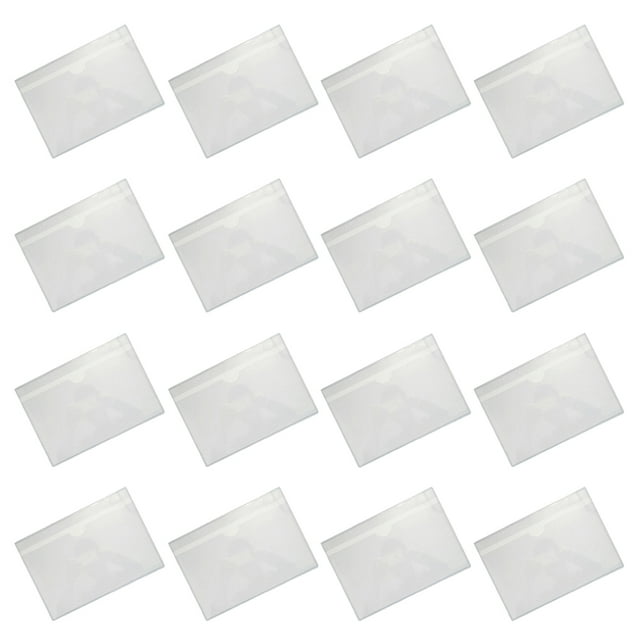 Selfadhesive Card Pocket Library Pockets Index Holder Clear Sleeves