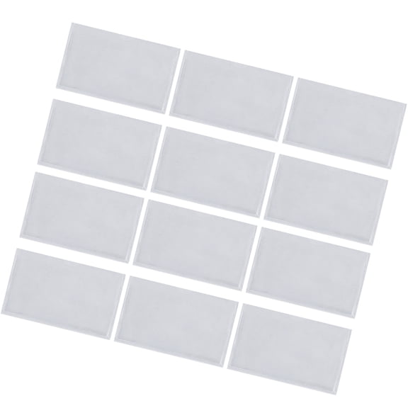 Nicehomfit 12Pcs Transparent Plastic Badge Holders for Organizing and Protecting Paper Cards PVC Eva