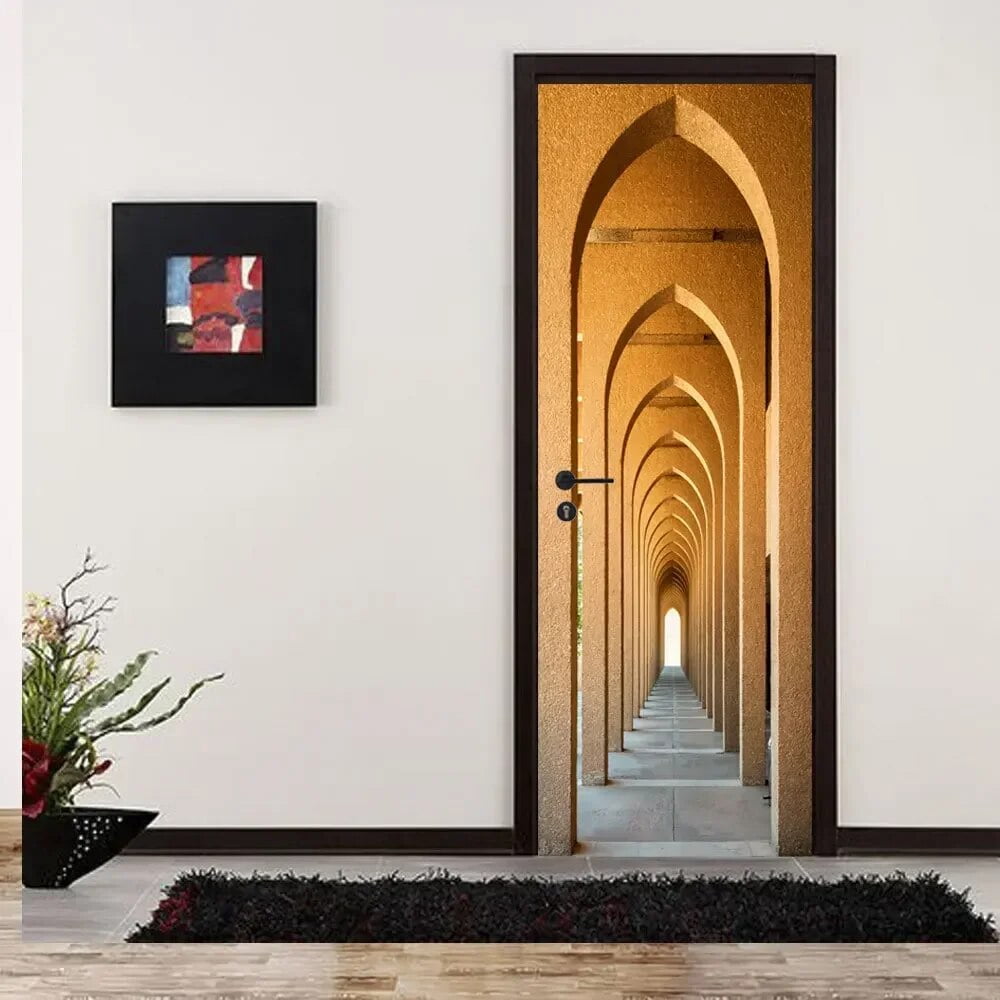 Selfadhesive Cultural Creative Retro 3d Door Stickers personality